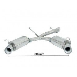 Silencieux arrière duplex inox g/d - 1 sortie ronde 102mm Ragazzon Alfa Romeo GTV(916) / SPIDER T.S. 1.8I 16V (106Kw) - 2.0 16V (110/114Kw) 1995-