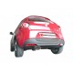 Silencieux arrière inox - 1 sortie ronde Sport Line centrale 2x90mm- Pour jupe arrière Cadamuro Ragazzon Alfa Romeo MiTo(955) 1.4 TB (88kW) 09/2008-
