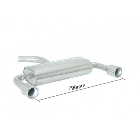 Silencieux arrière duplex inox g/d - 1 sortie ronde 102mm Ragazzon Audi A3 (typ 8P) 2003-2013 A3 1.9TDi DPF (77kW) - 2.0TDi DPF (103kW) 06/2005-