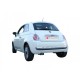 Silencieux arrière inox - 2 sorties rondes centrales 70mm Ragazzon Fiat 500 (typ312) 1.4 16V (74kW) 07/2007-