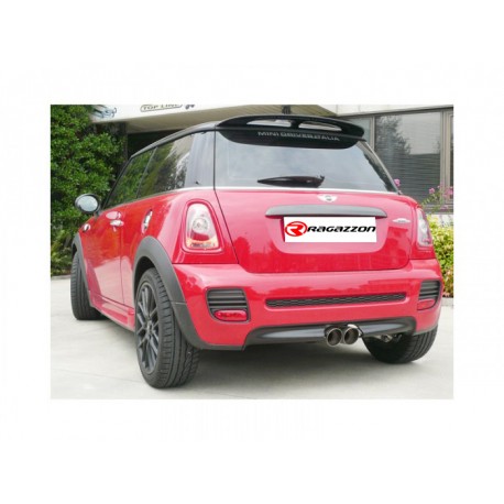 Silencieux arrière inox - 2 sorties rondes Sport Line centrales 90mm Ragazzon Mini R56 JCW 1.6 (155kW) 11/2006-