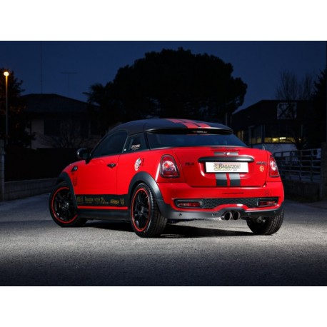 Silencieux arrière inox - 2 sorties rondes Sport Line centrales 90mm Ragazzon Mini R58 Coupè Cooper S 1.6 (135kW) 2011-