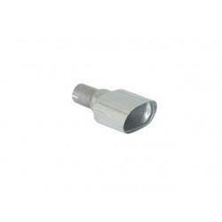 Sortie d'échappement de droite ovale 128x80mm inox - diamètre intérieur du tube d'entrée 50 mm - longueur 225 mm Ragazzon Universel Embouts OV.128x80