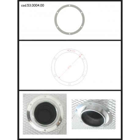 Protection esthétique inox ronde fermée pour sortie ronde 70mm Ragazzon Universel Protections Estètiques View All