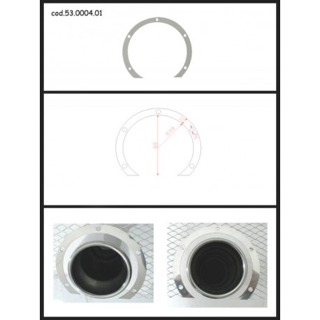 Protection esthétique inox ronde ouverte pour sortie ronde 70mm Ragazzon Universel Protections Estètiques View All