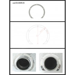 Protection esthétique inox ronde ouverte pour sortie ronde 90mm Ragazzon Universel Protections Estètiques View All