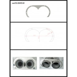 Protection esthétique inox ovale ouverte pour sorties rondes 2x70mm Ragazzon Universel Protections Estètiques View All