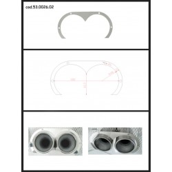 Protection esthétique inox ovale ouverte pour sorties rondes 2x80mm  Ragazzon Universel Protections Estètiques View All