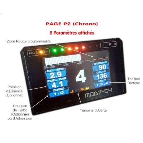 Tableau de bord MOD7 G4-C Dashboard (Can Bus) page chrono