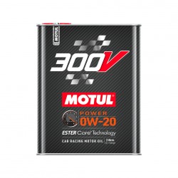 Motul 300V POWER RACING 0W20 Huile Moteur 100% Synthèse | Bidon 2L | 110813 | Nouvelle formule compatible FAP