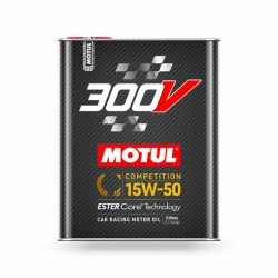 Motul 300V COMPETITION 15W50 Huile Moteur 100% Synthèse | Bidon 2L | 110860 | Nouvelle formule compatible FAP