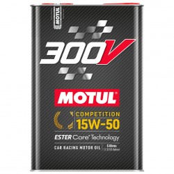 Motul 300V COMPETITION 15W50 Huile Moteur 100% Synthèse | Bidon 5L | 110861 | Nouvelle formule compatible FAP
