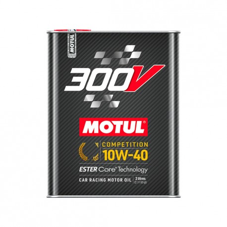 Motul 300V COMPETITION 10W40 Huile Moteur 100% Synthèse | Bidon 2L | 110821 | Nouvelle formule compatible FAP