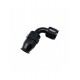 Raccord femelle 90° OBP – Type PTFE (E85)– Aluminium noir – AN6