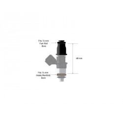 Adaptateur injecteur EV14 Compact "Pico" Embase 14 mm / Longueur 48mm | Haltech – HT-080005