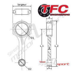 Bielles forgée sur mesure