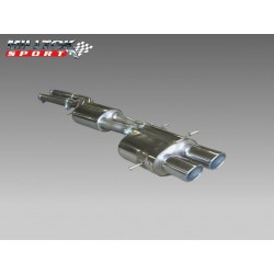 Echappement Inox Milltek Audi RS4 B5 V6 Bi-Turbo Avant 2000-2002 | Ligne après catalyseur origine - Avec silencieux Intermediair