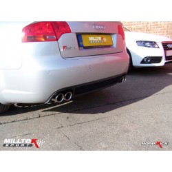 Echappement Inox Milltek Audi RS4 B7 4.2 V8 Saloon Avant et Cabriolet 2006-> | Ligne après catalyseur origine - Sans silencieux 