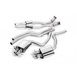 Echappement Inox Milltek Audi RS4 B8 4.2 FSI Quattro Avant 2012-> | Ligne après catalyseur origine - Avec silencieux Intermediai