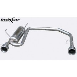 Echappement sport/route INOXCAR Racing Peugeot 206 1.4 16V /1.4 XS (90ch) 2001-2006 | Silencieux arriére une sortie Rally Ø90mm