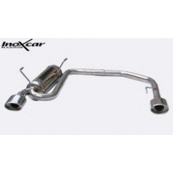 Echappement sport/route INOXCAR Racing Peugeot 206 HDI 1.6 (110ch) 2004-2006 | Silencieux arriére Street une sortie ronde Ø80mm