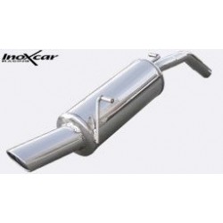 Echappement sport/route INOXCAR Racing Peugeot 1.6 16V HDI (110ch) 2006-> | Silencieux arriére Street une sortie ovale Ø120x80mm