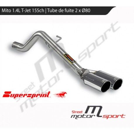 Tube de fuite arrière inox Mito 1.4L T-Jet 155ch 2008-> | 2 sorties ronde Ø80